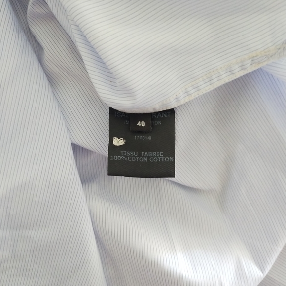 Isabel Marant Blue White Cotton Poplin Striped Shirt 40 L - Picture 8 of 8